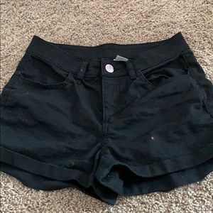 High Waisted Black Shorts (size 2)